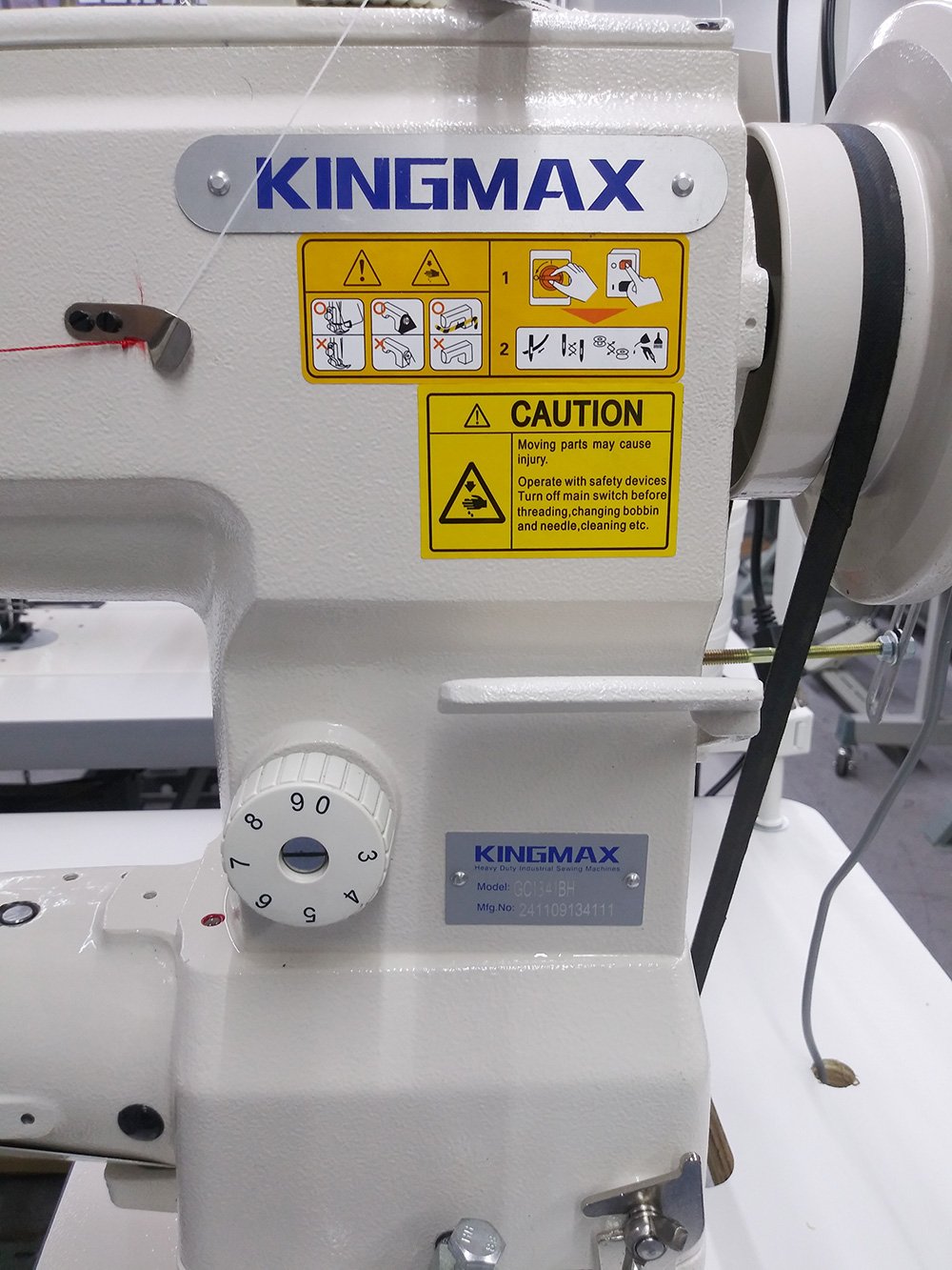 KINGMAX GC-1341-BH Cylinder Arm Walking Foot Sewing Machine BIG Hook and Bobbin
