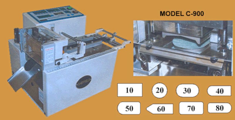 SHEFFIELD C-900 Auto Strip Cutter Shape Die Options - SHEFFIELD C-900 Auto Strip Cutter Shape Die Options