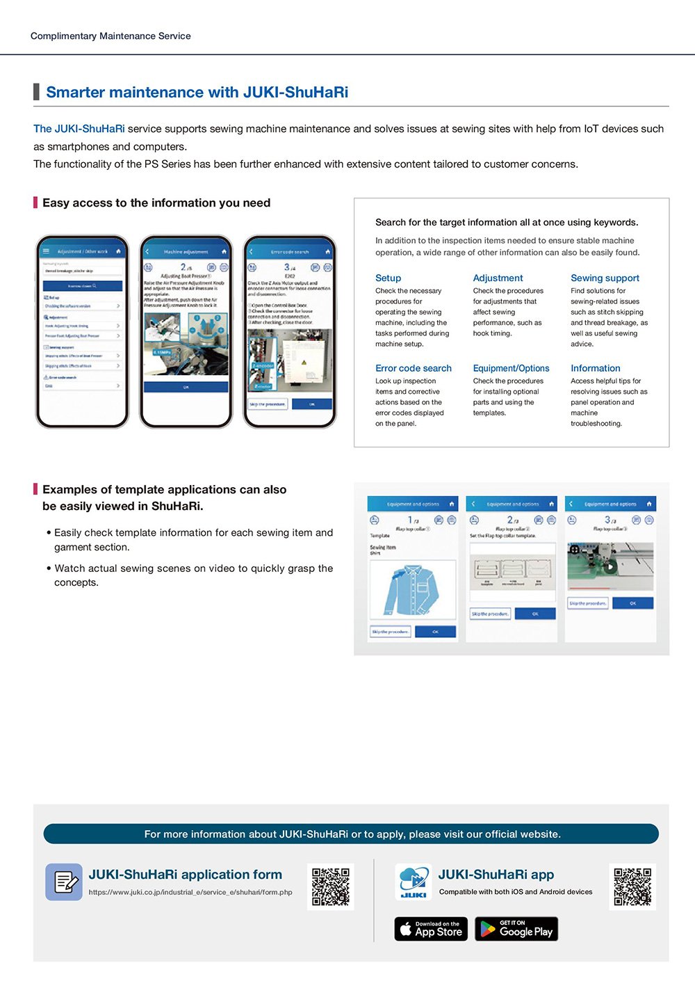 JUKI PS Series CNC Pattern Sewing Machines