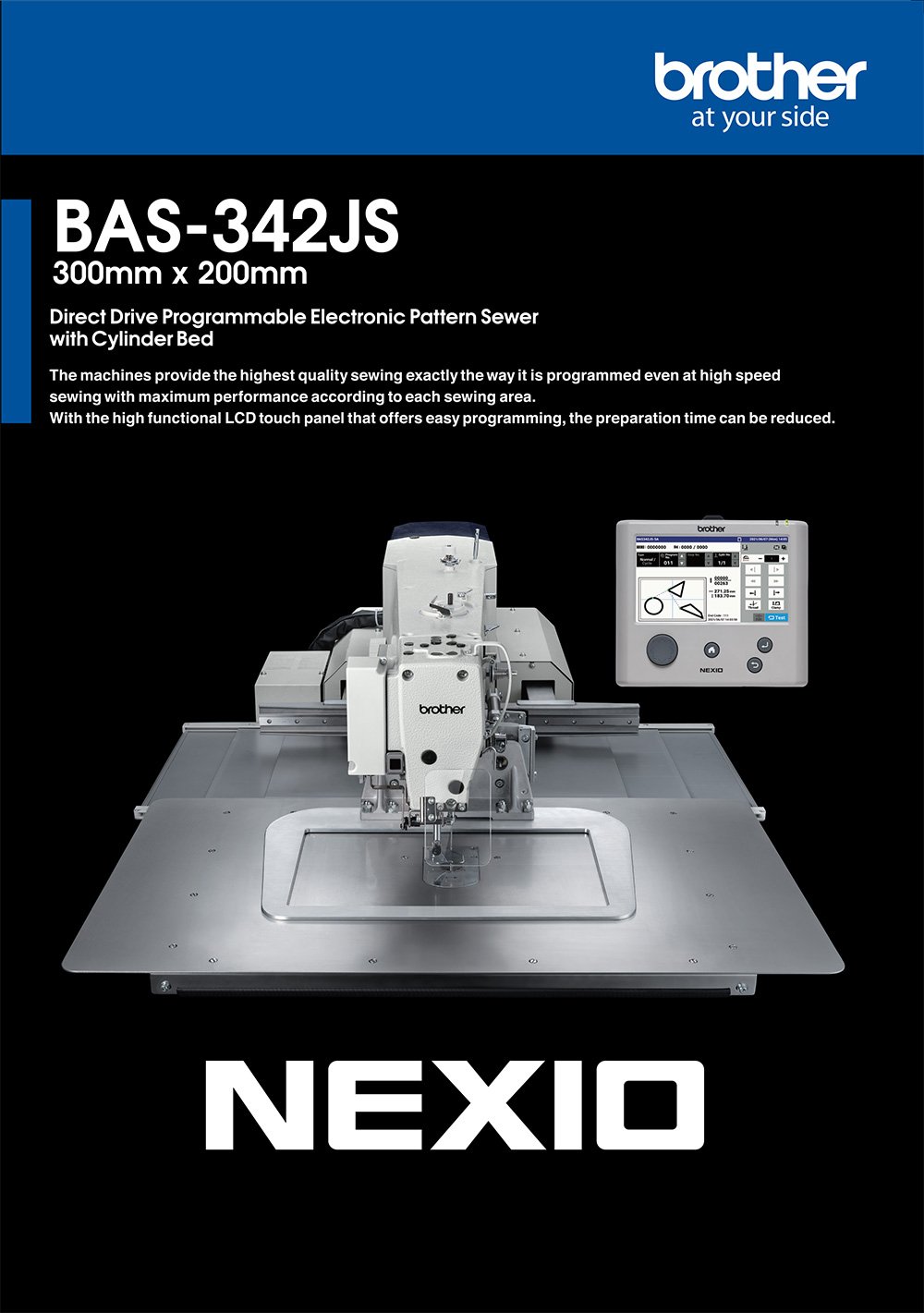 BROTHER BAS-342JS 300x200 Pattern Sewing Machine