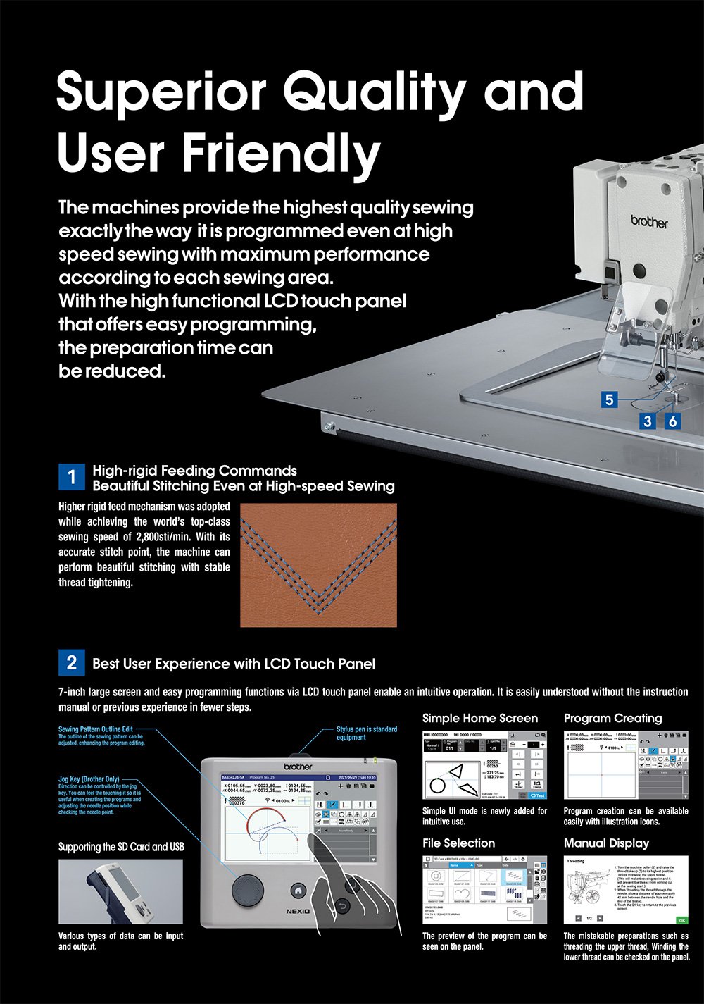 BROTHER BAS-342JS 300x200 Pattern Sewing Machine