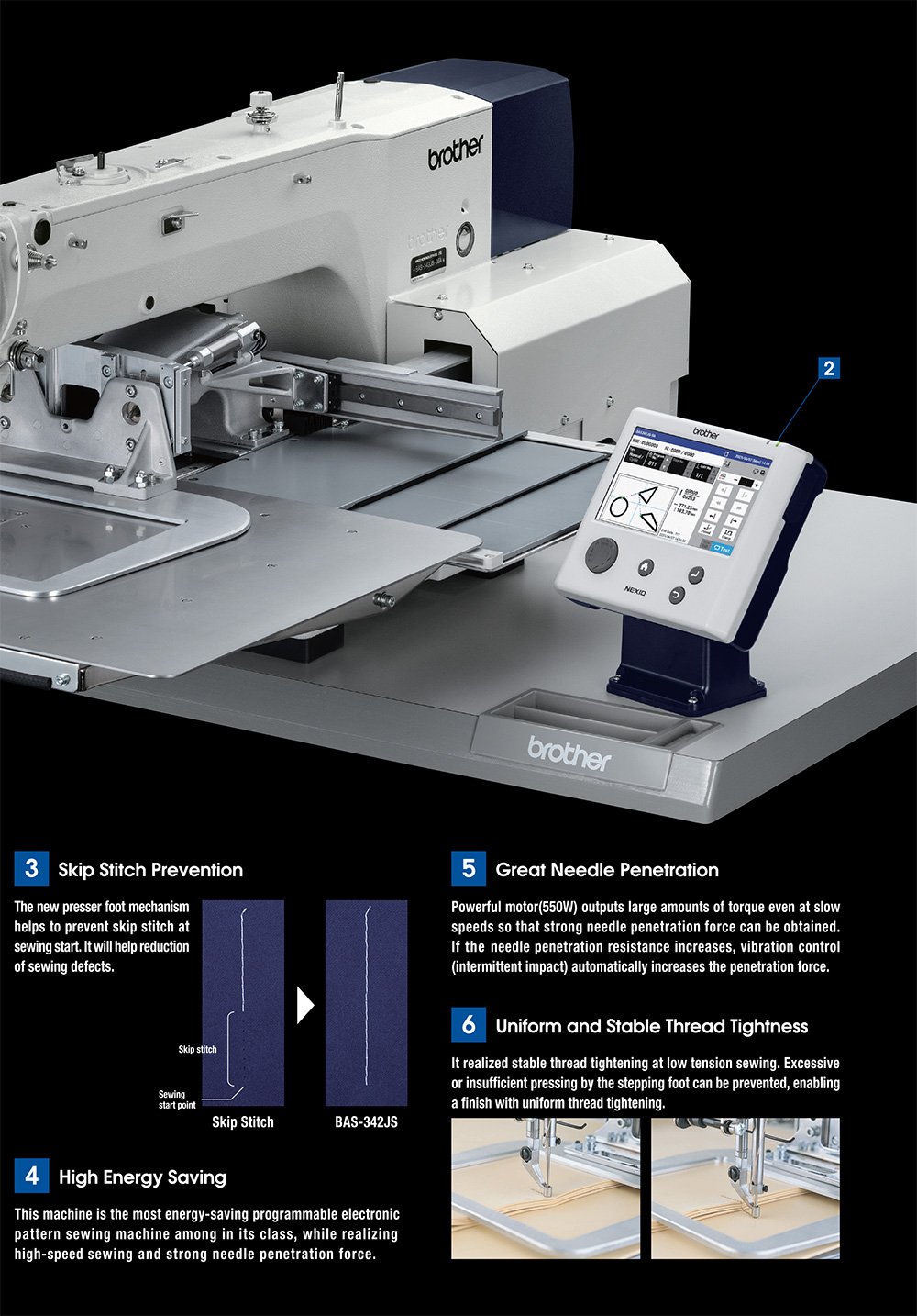 BROTHER BAS-342JS 300x200 Pattern Sewing Machine